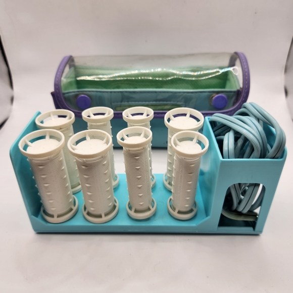 Vintage Clairol Travel Hot Roller Set with Clips Tested Works - Picture 4 of 6